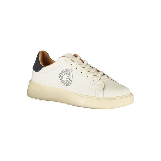 Blauer Witte Polyester Heren Sneakers