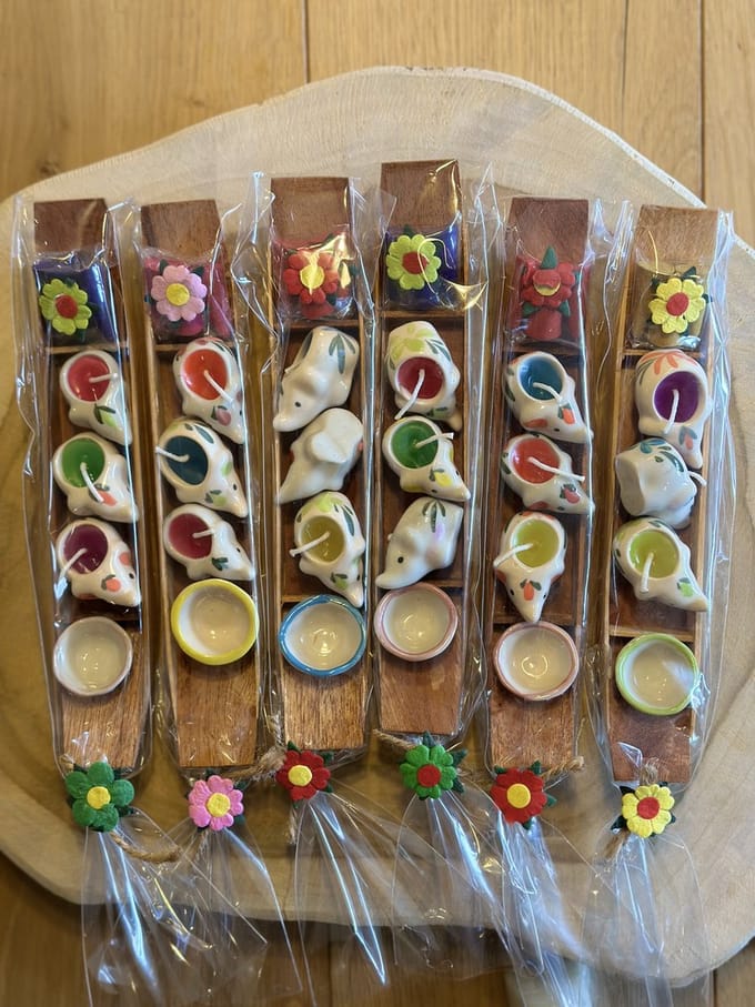 TofvoorThuis - Cadeauset - bootje met mini kaarsjes en wierook