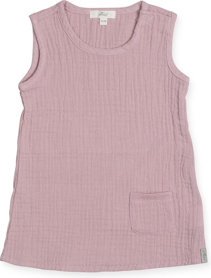 Jollein Jurkje Cotton wrinkled pink Maat: 74/80