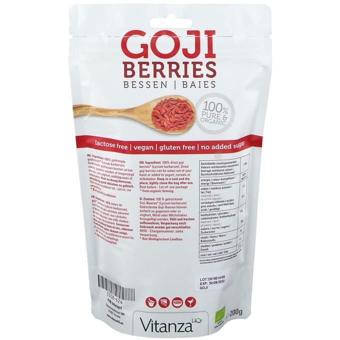 Vitanza HQ Superfood Goji Berries 200 Fruit