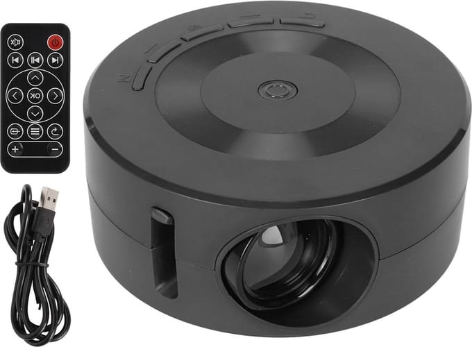 Draagbare Miniprojector 1080p Slimme Thuisfilmprojector - Schermfunctie voor IOS Android - Compatibel met Telefoons, Tablets - AUX USB-ondersteuning
