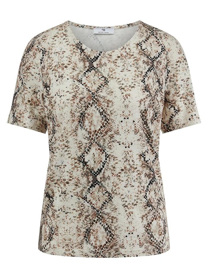 Shirt ronde hals Van Peter Hahn beige