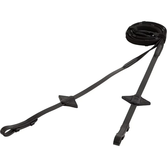 Webteugels 19mm stops Zwart/Zilver - Full | Teugels paard