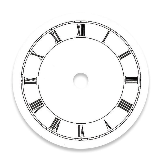 Wijzerplaat aluminium Romeinse cijfers Ø 57mm