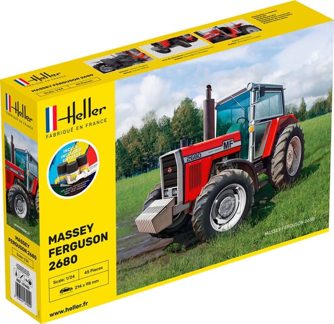 Heller Modelbouwpakket Landbouwvoertuigen - 57402 Massey Ferguson 2680 tractor - Starter Kit Plastic - 1:24 - Modelbouw