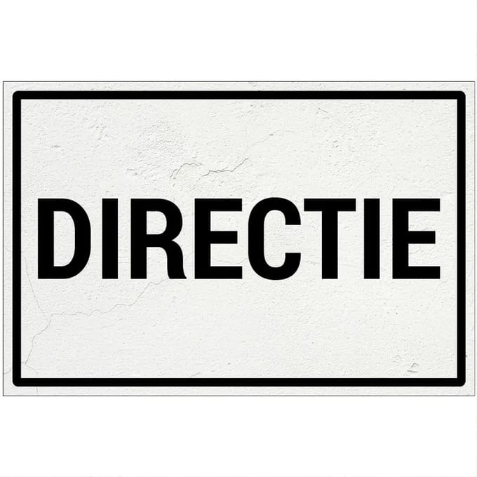 Directie bord | Forex Re materiaal | 30 x 20 cm