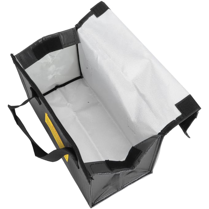 Sac de sécurité pour batterie Antidéflagrant Ignifuge Sac de rangement pour batterie Lipo pour Quadcopter RC black