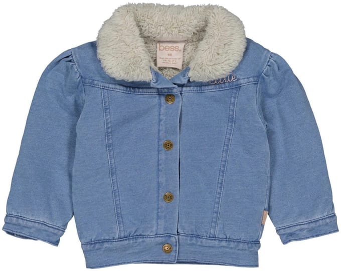 B.E.S.S. Meisjes baby jog jeans jas Cutie Stone Washed Blue maat 80