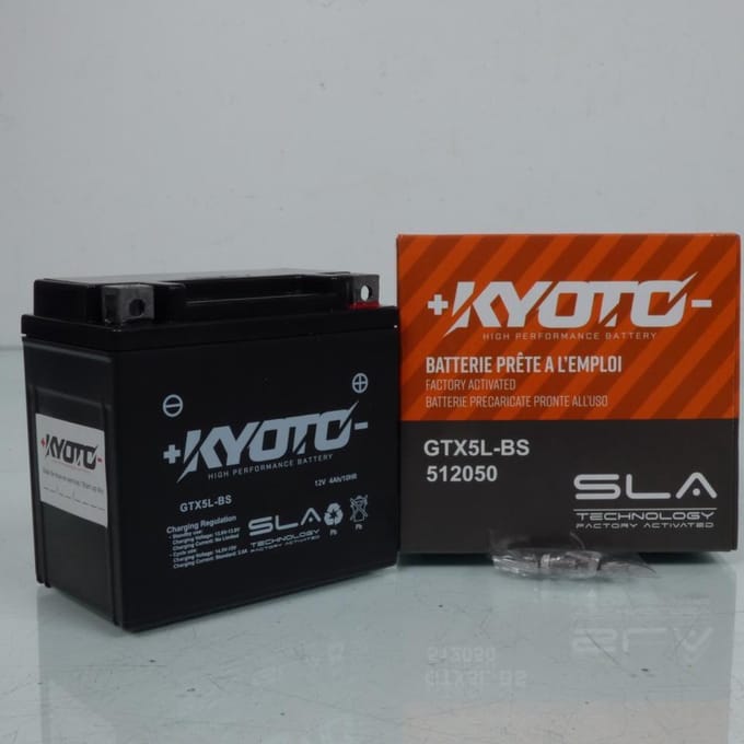 Batterie SLA Kyoto pour Quad Barossa 50 Python 2003 à 2004 YTX5L-BS / 12V 4Ah Neuf