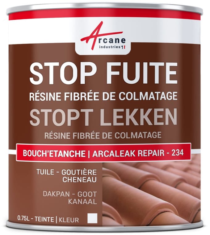 Vezelwaterdichtingsverf - Dakpan-, goot- en dakgootafdichter: BOUCH' ETANCHE