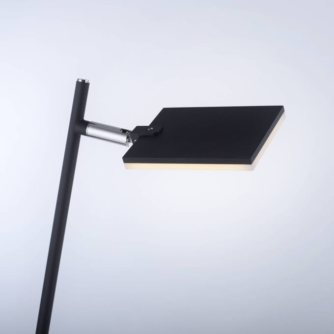 LED vloerlamp PURE Mira, black pearl, afstandsbediening