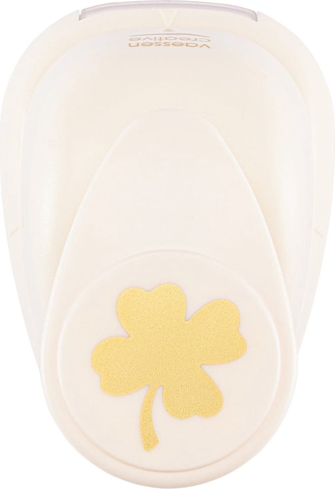Vaessen Creative Pons - Figuurpons - Klavertje Vier - 2,4 x 2,1 cm