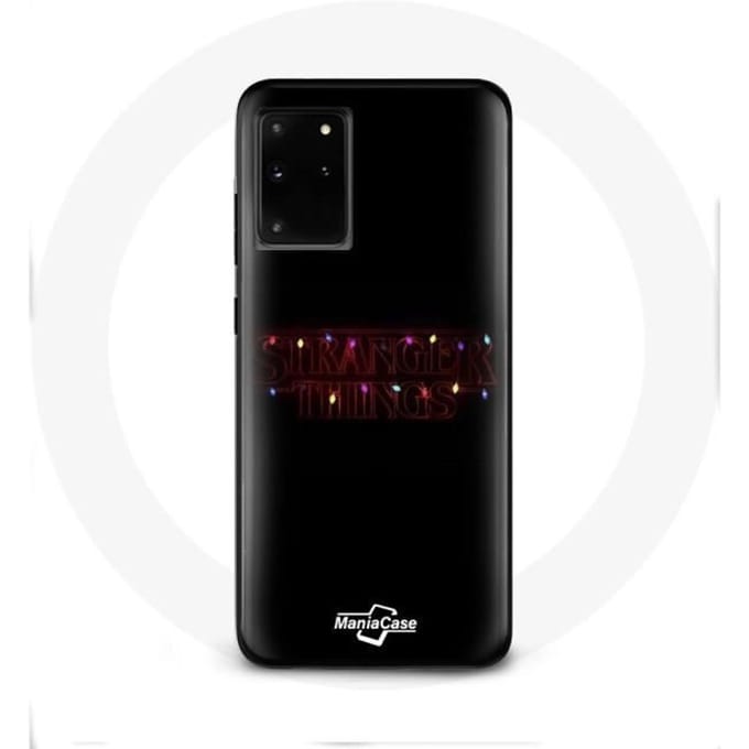 Coque pour Samsung Galaxy S11 Plus Stranger Things Affiche Logo Joyeux noël