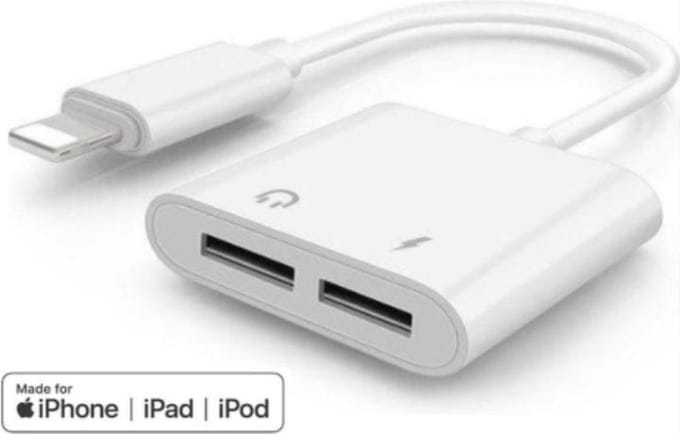 iPhone splitter adapter opladen en audio - lightning kabel - voor iPhone 7 en hoger