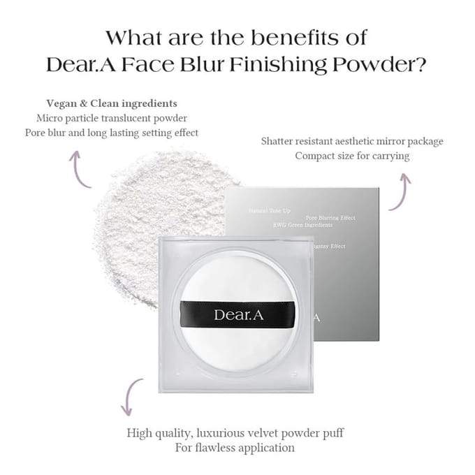 [Dear.A] Poudre de finition floue pour le visage 8 g gray