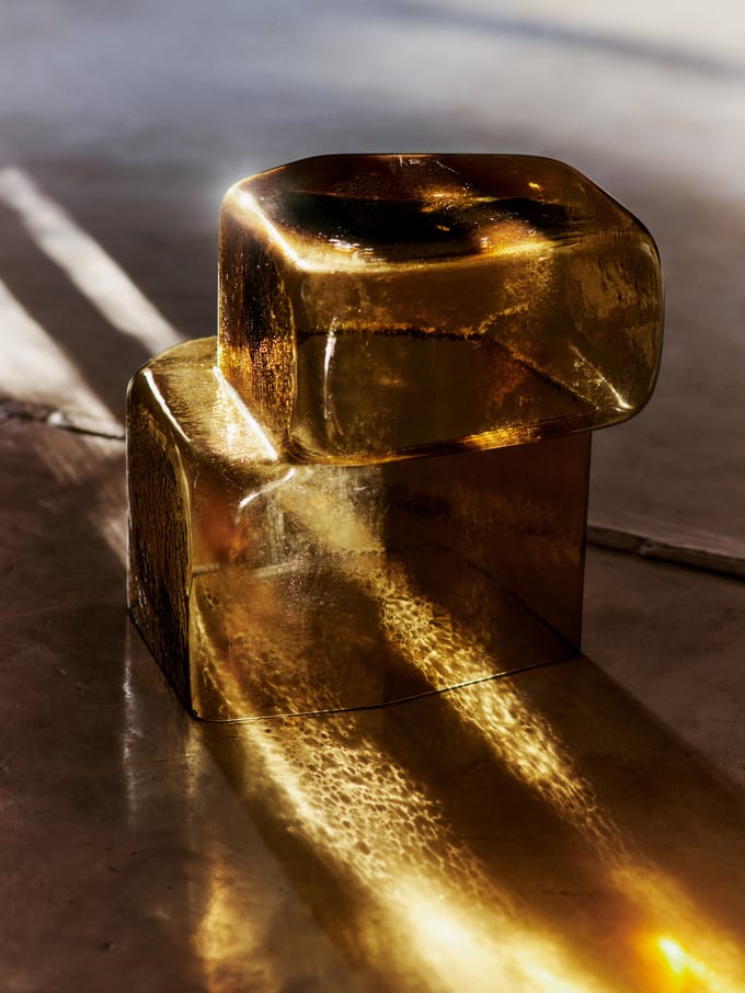 Ferm Living Oscil sculptuur - recycled amber