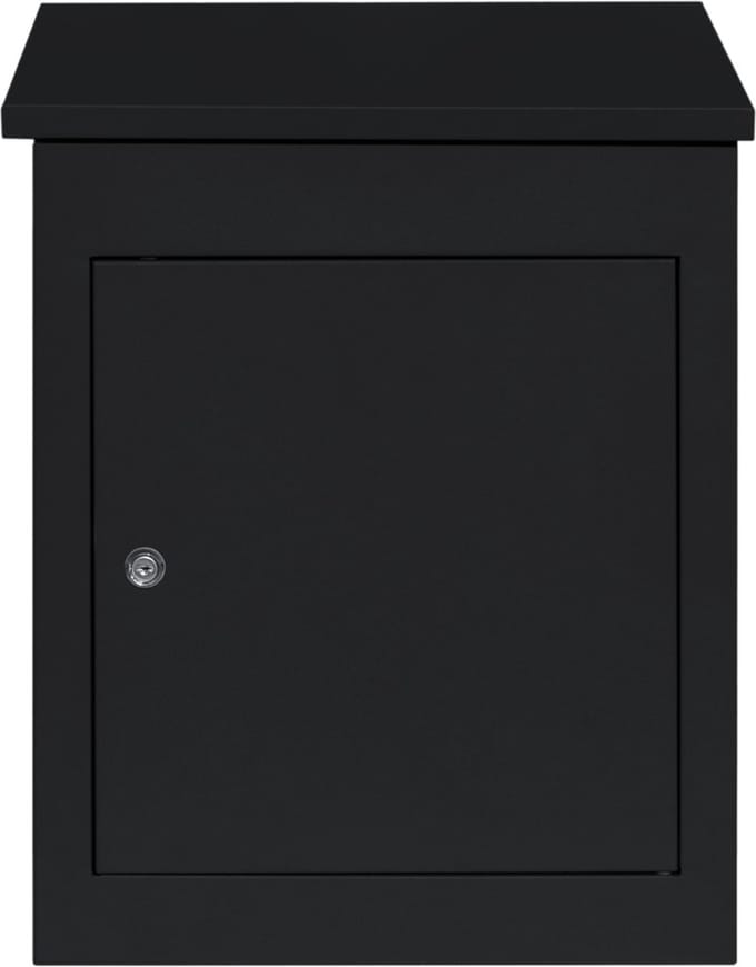 Antidiefstal brievenbus - zwart - 56 x 43,5 x 34,5 cm - incl. 2 sleutels