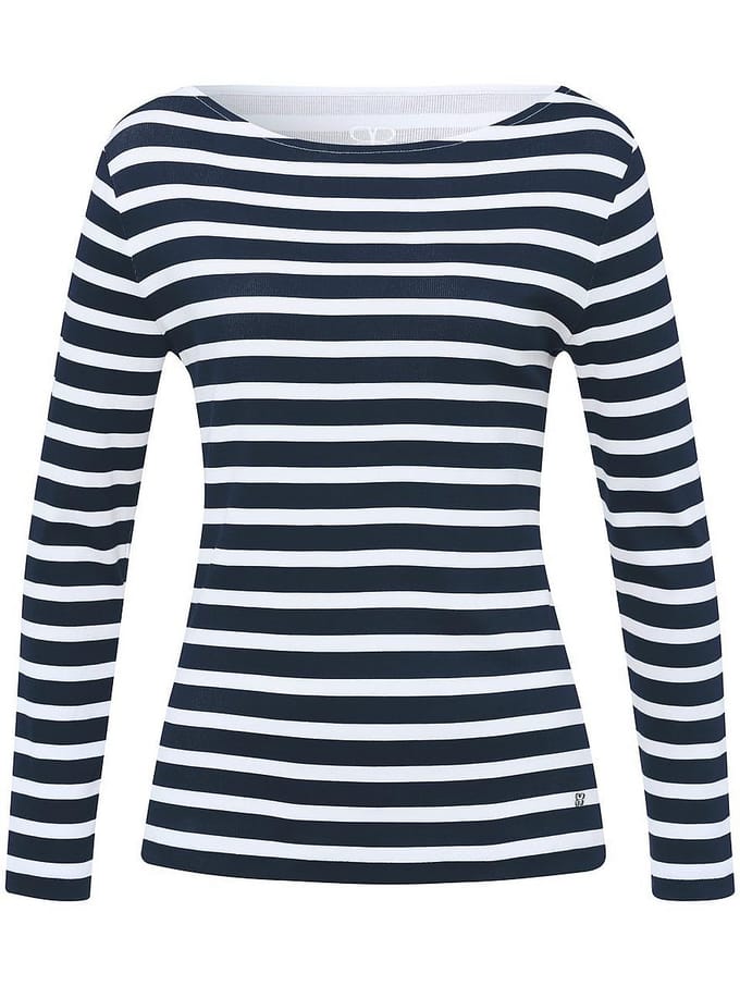 Gestreept shirt Van BASLER blauw