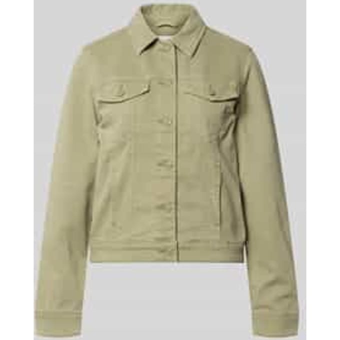 regular fit jeansjack van katoenmix