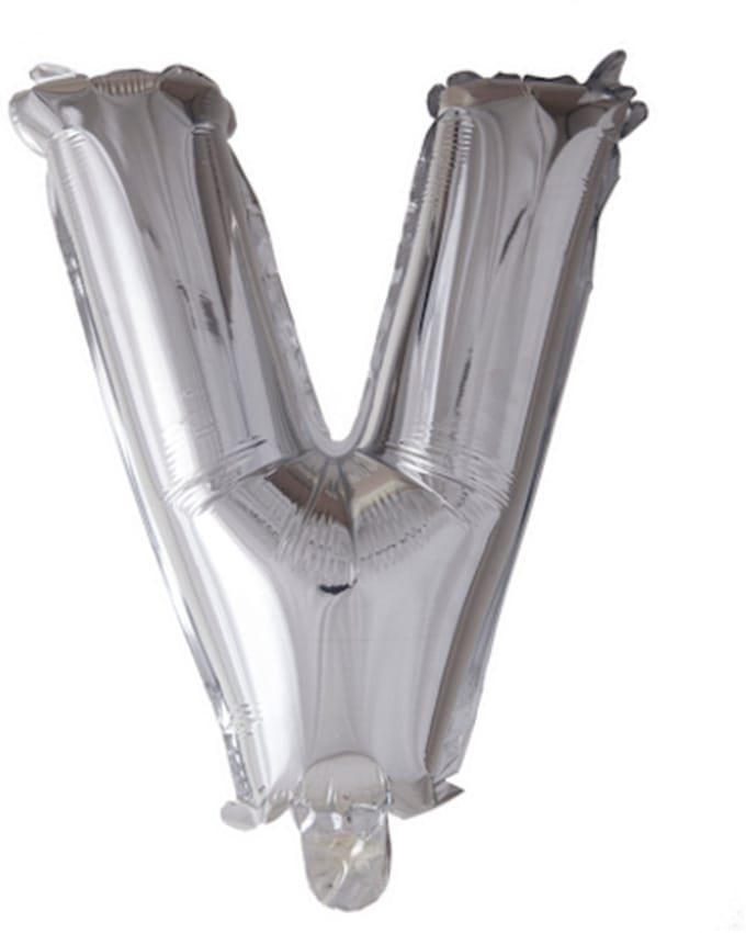 Folie Ballon Letter 40″ V - Zilver