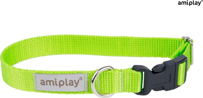 Amiplay Halsband verstelbaar Samba groen maat-M / 25-40x2cm
