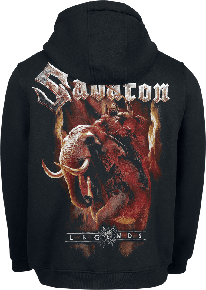 Sabaton Vest met capuchon - Elephant - S tot XXL - voor Mannen - zwart