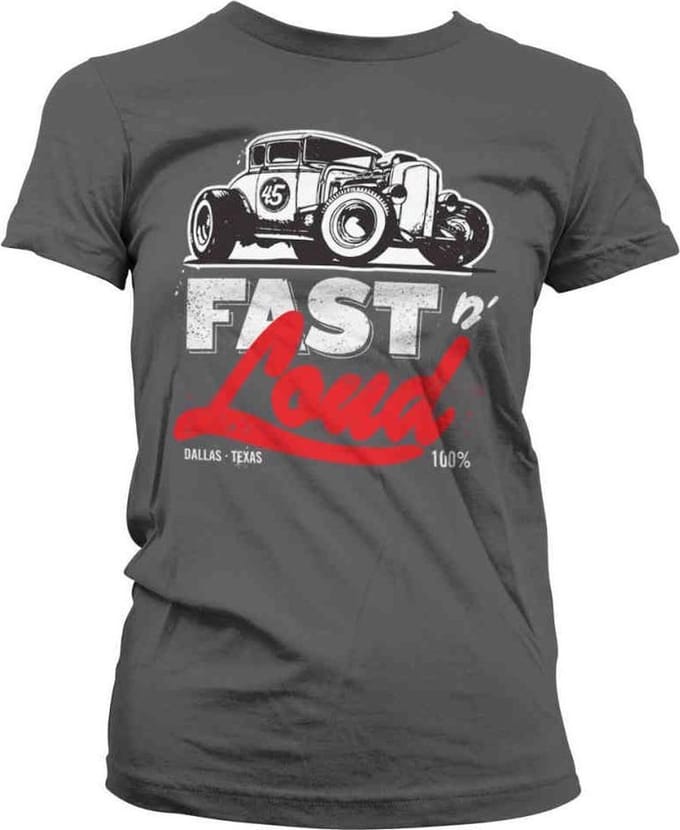 Fast N' Loud Dames Tshirt -M- Hot Rod Grijs