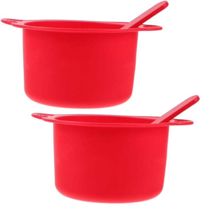 Wax Warmer Set - Harsen Accessoires - Ontharen Thuis - Herbruikbaar Siliconen - 14 x 115 x 65 cm - Rood