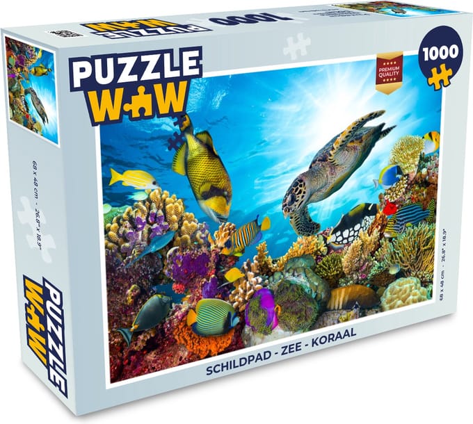 Puzzel Schildpad - Zee - Koraal - Legpuzzel - Puzzel 1000 stukjes volwassenen