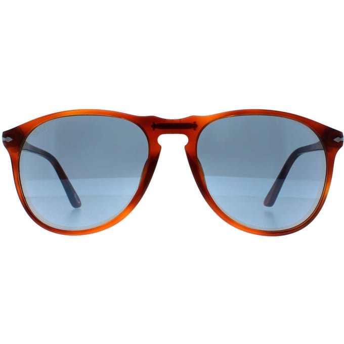 PERSOL Zonnebril 9649 96/56 Terrië Di Siena Schildpad Blauw