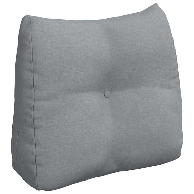 vidaXL - Rugkussen - Lichtgrijs - 60 - x - 24 - x - 50 - cm - Stof