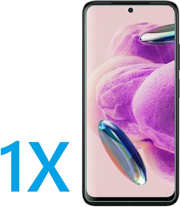 Glasplaatje Geschikt voor: Xiaomi Redmi Note 12S - 1x Screenprotector - screen protector - glas - bescherm - beschermglas