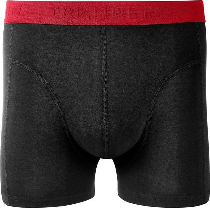 FreeFeel | Zwarte bamboe boxershort met rode tailleband