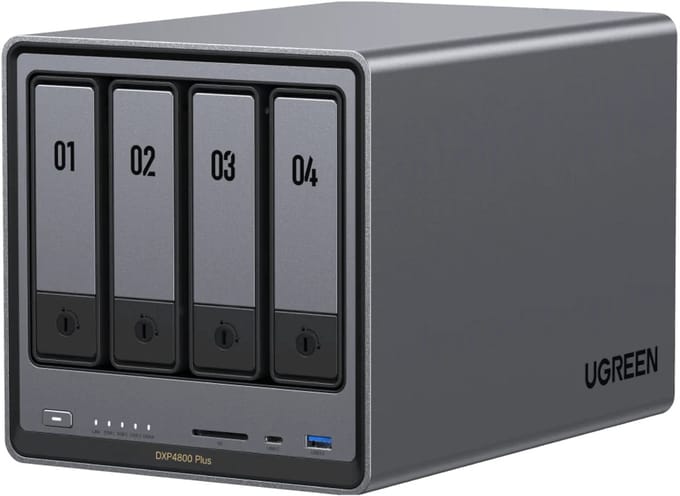 UGREEN NASync DXP4800 Plus - NAS-server - 4-Bay - 0TB opslag - 8GB DDR5