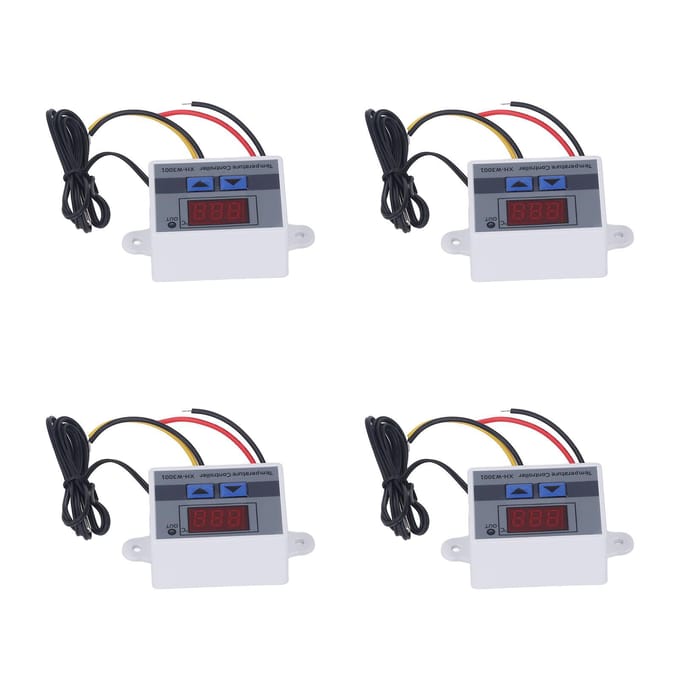 4 stuks Temperatuurregelaar Digitale Display Temperatuurregelaar ?50 celsius  tot 110 celsius  110?220V 1500W white