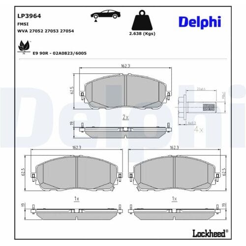 Remblokset DELPHI LP3964