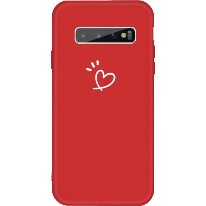 Mocaa Samsung Galaxy S10 Plus Love Heart Case Rood