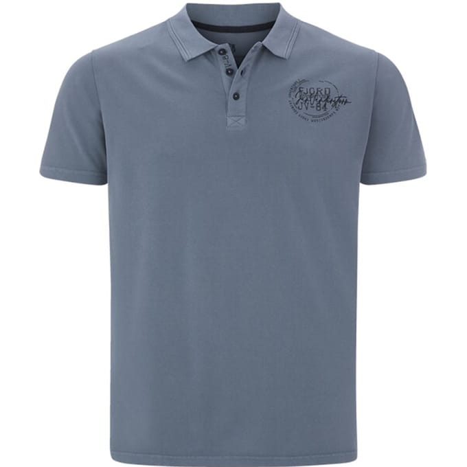 Jan Vanderstorm herren Poloshirt - 60/62 - blauw - Plus Size
