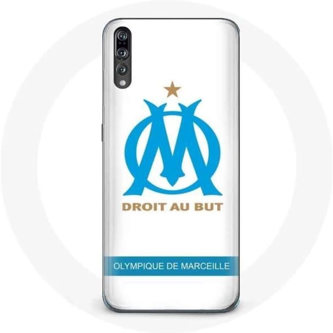 Hoesje voor Huawei p20 Olympique de Marseille Logo Witte Achtergrond wit