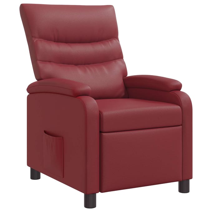 vidaXL - Recliner - Wijnrood - Kunstleer