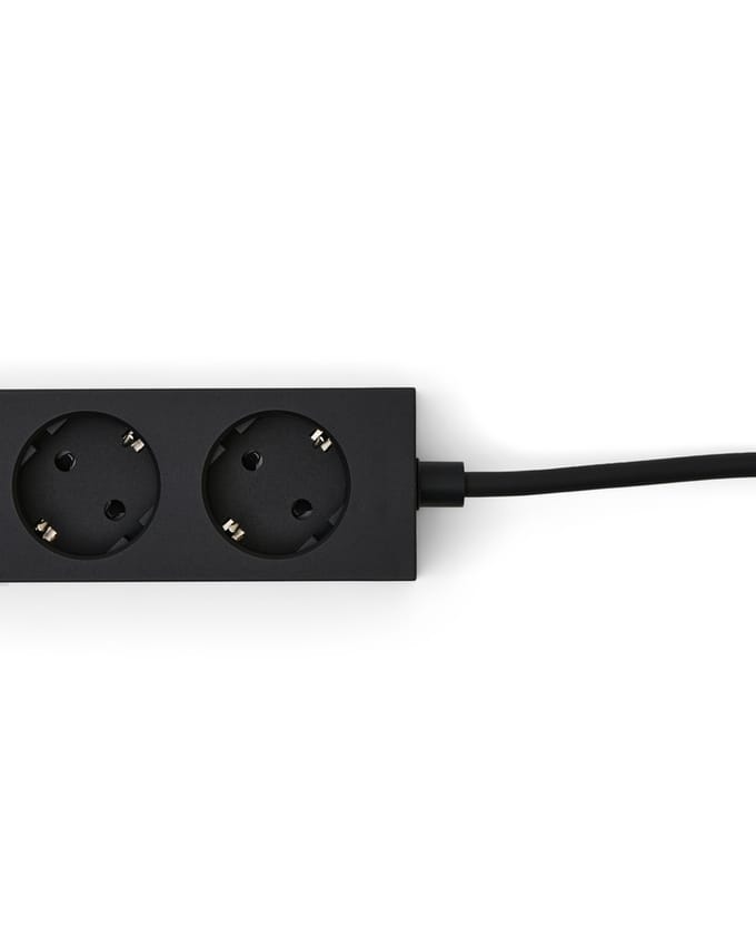 Pedestal Power Bar contactdoosstrip - charcoal - 2 m