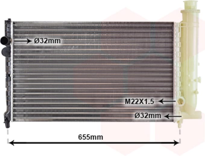 Van Wezel - RADIATOR VOOR CITROEN BX 1983-1994 95495038