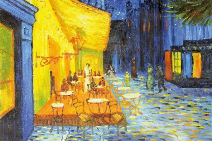 Fotobehang - Cafe Terrace 375x250cm - Vliesbehang