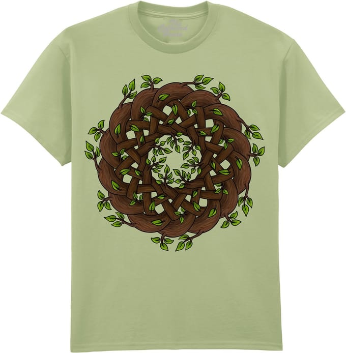Keltische Knoop Boom Celtic Knot Tree Branches The Coloured House T-shirt M