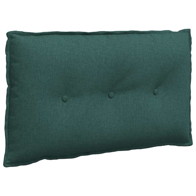 vidaXL - Rugkussen - Donkergroen - 80 - x - 50 - x - 19 - cm - Stof