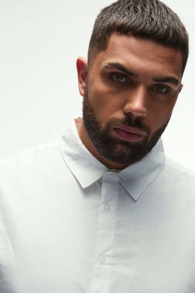 Plus Regular Fit Oxford-shirt in Wit | White | Size 2XL
