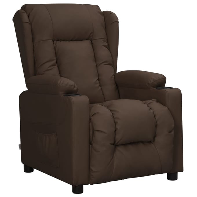 vidaXL - Fauteuil - verstelbaar - kunstleer - bruin