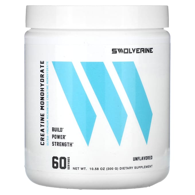 Swolverine, Monohydrate de Créatine, Non aromatisé, 10,58 oz (300 grammes)