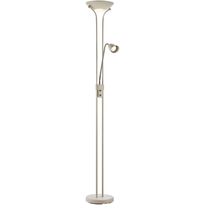 Markslöjd LED uplighter Modu, beige, leeslampje, hoogte 180 cm, dimbaar.