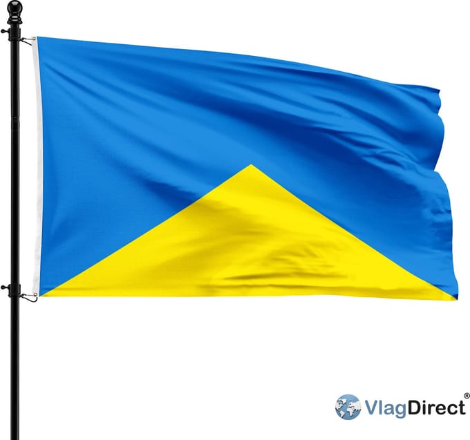 Wevelgemse vlag - Gemeente Wevelgem vlag - 90 x 150 cm.